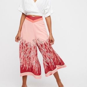 Free People Off The Grid Printed Culotte Large